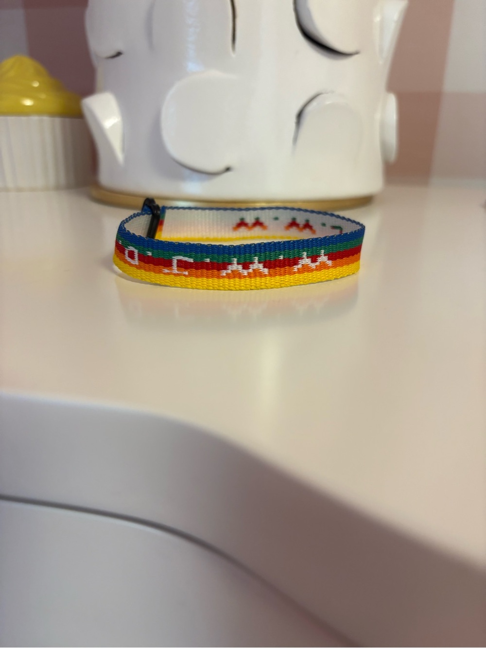 Handmade Woven Rainbow Stripe Bracelet